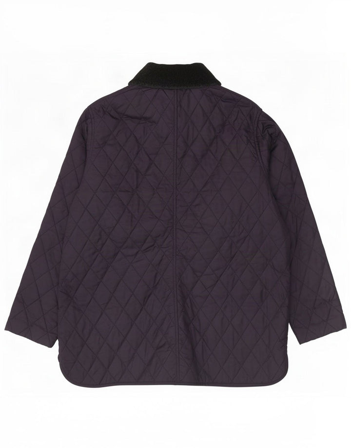 Barbour Veste matelassée pour femme UK 16 Large Bleu Marine Colourblock