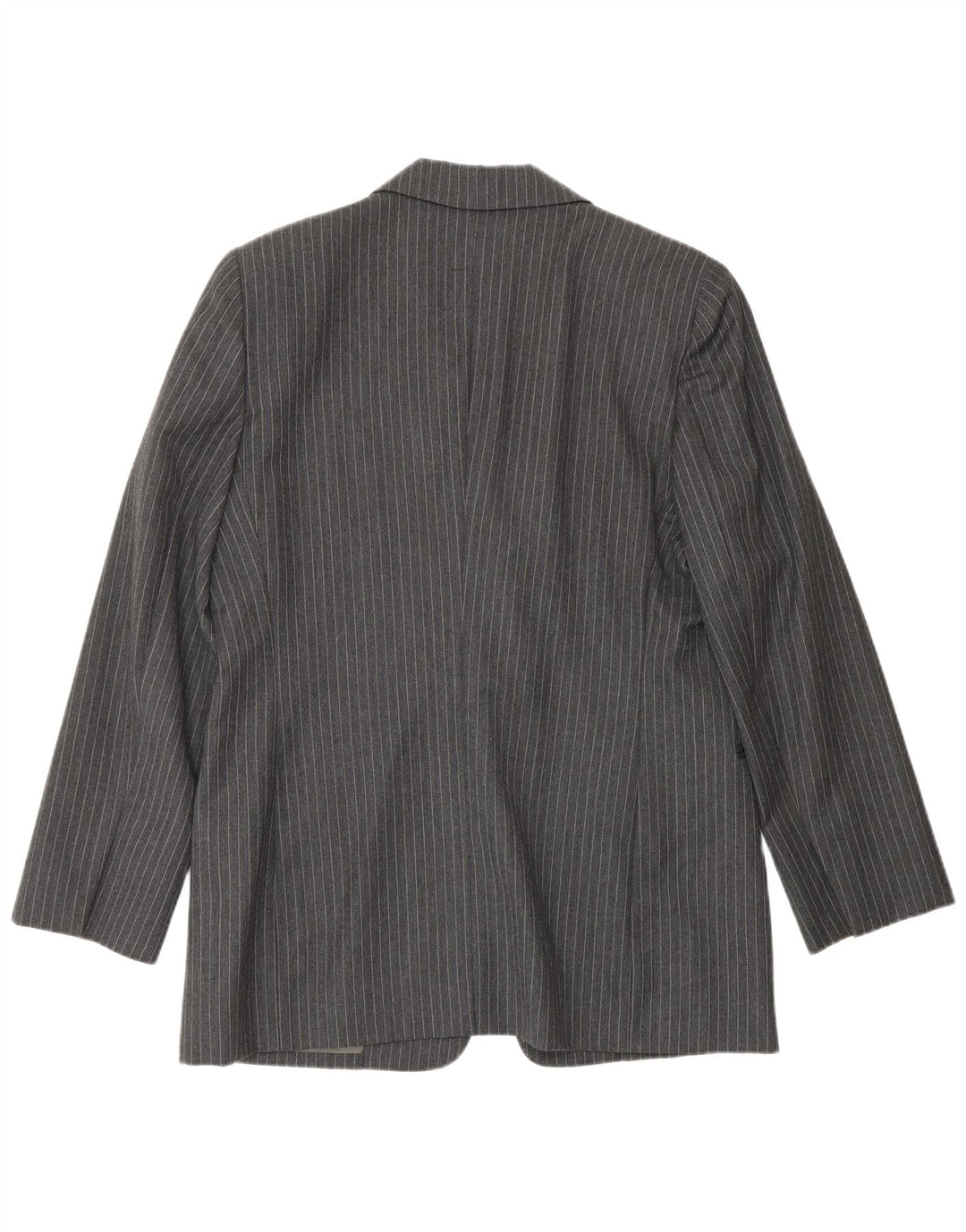Ferre Womens 001 1 Button Blazer Jacket UK 16 Large Gris Acétate à fines rayures