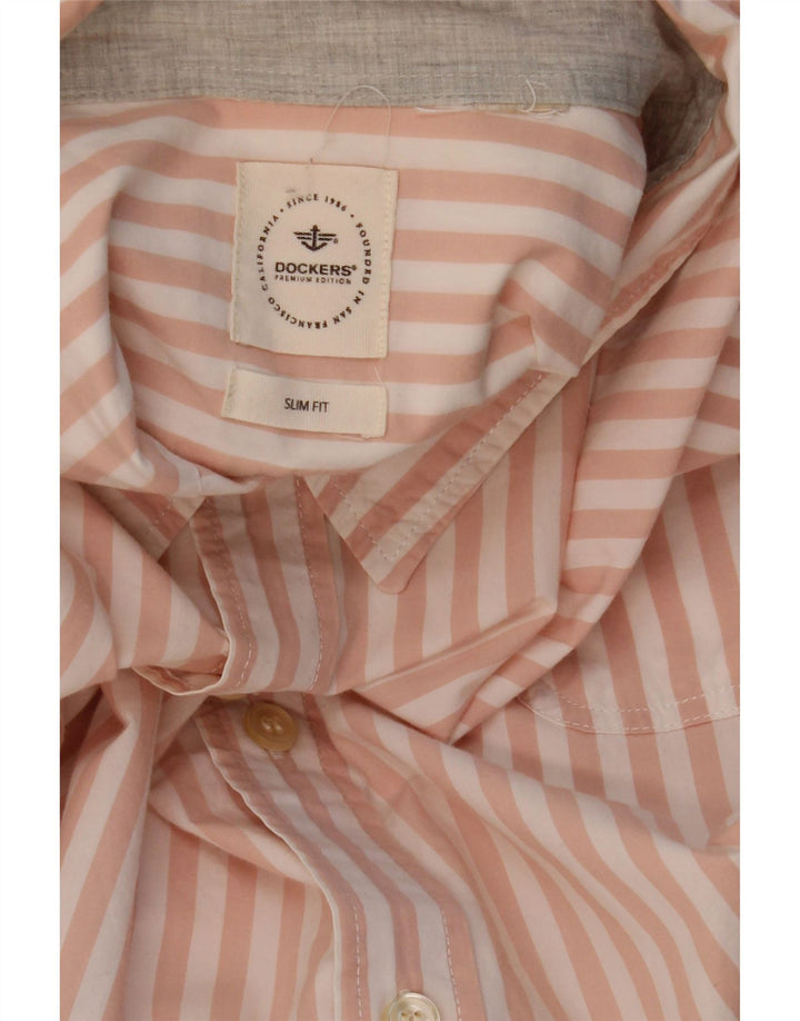 Dockers Chemise Slim Fit XL Homme Rose Rayé