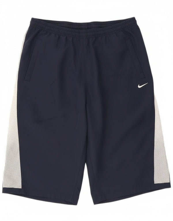 Nike Short de sport pour garçon 13-14 ans XL Bleu marine Colorblock Polyester