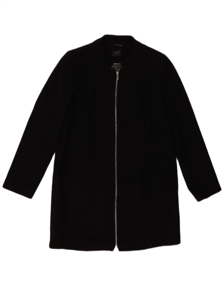 Marks & Spencer Manteau pour femme UK 12 Medium Noir Polyester