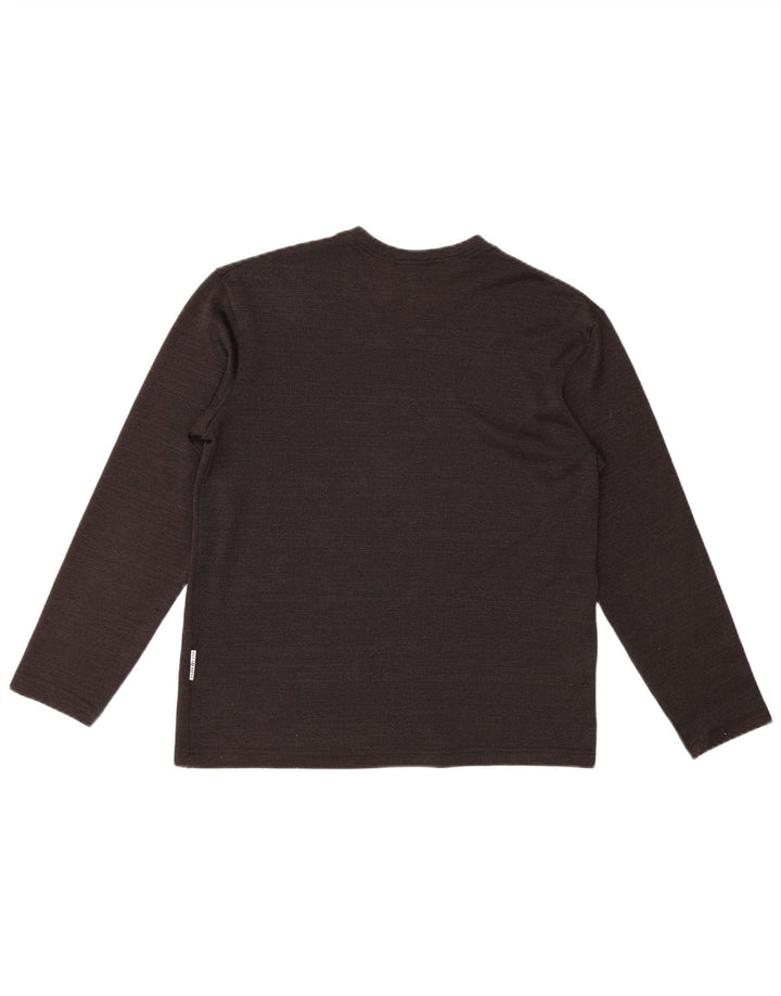 Gianfranco Ferre Haut à manches longues pour femme UK 18 XL Noir