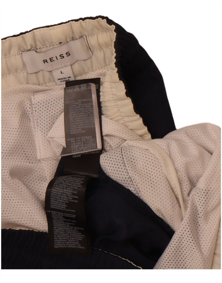 REISS Short de Bain Femme UK 16 Large Bleu Marine Polyamide