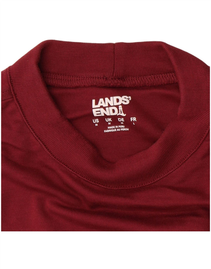Lands End Haut à manches longues pour homme en coton bordeaux moyen
