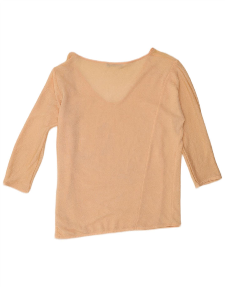 Zara Femme Top Manches 3/4 UK 14 Rose Moyen Polyester