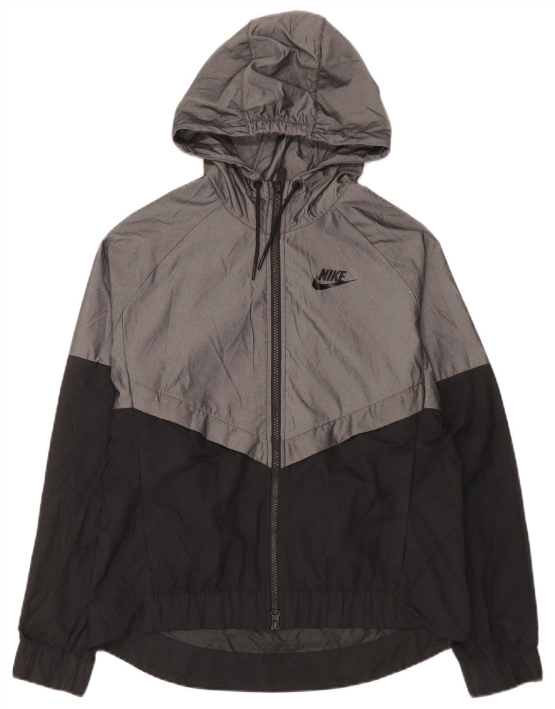 Nike Veste de pluie à capuche pour homme UK 38 Gris moyen Colorblock Nylon