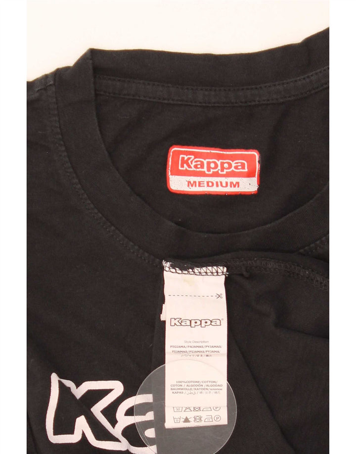 Kappa T-Shirt Graphique Homme Noir Moyen Coton