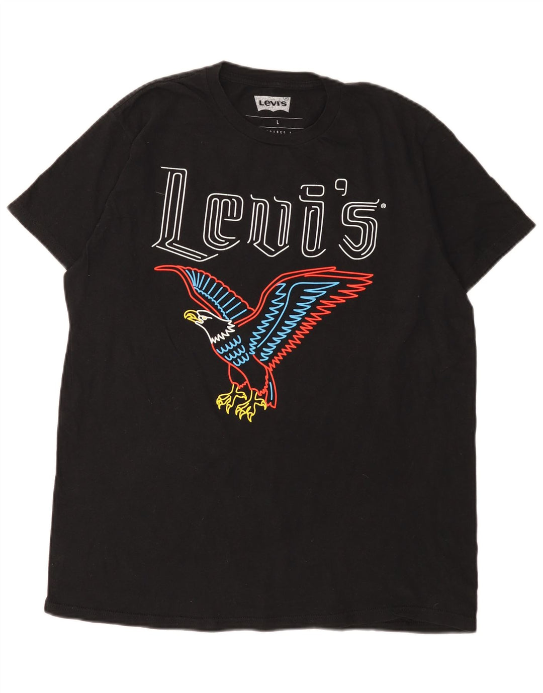 Levi's T-Shirt Graphique Homme Noir Large Coton