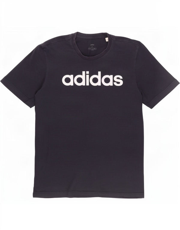 Adidas T-Shirt Graphique Homme Bleu Marine Moyen Coton