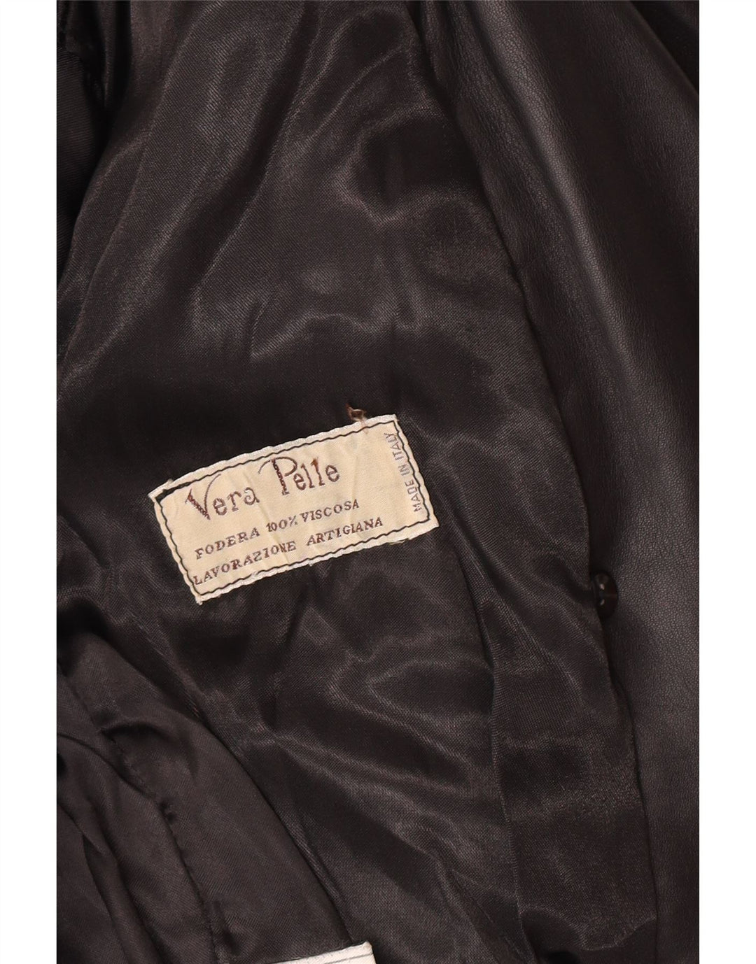 Veste en cuir femme vintage UK 14 Cuir noir moyen