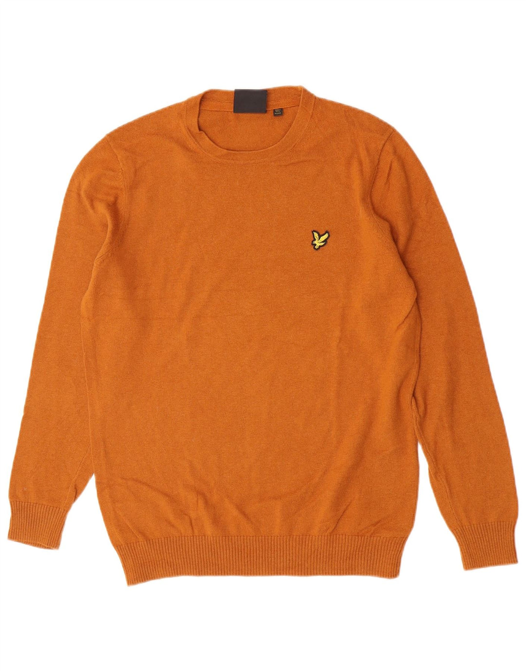 Lyle & Scott Pull Col Rond Homme Orange Moyen Coton