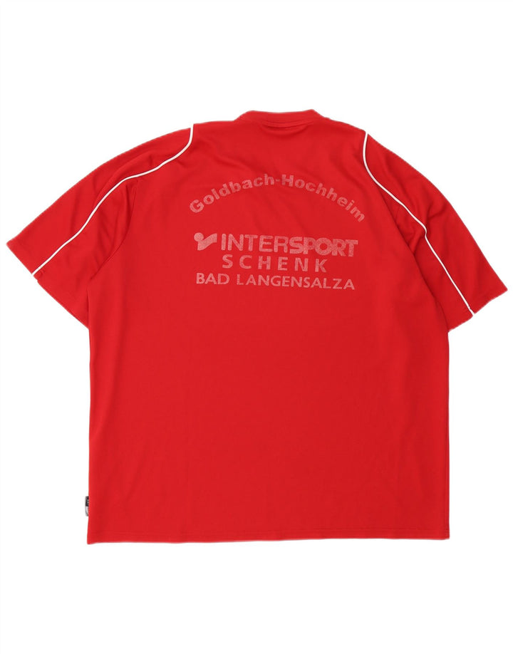 Adidas Hommes Climalite Graphic T-Shirt Top XL Rouge Polyester
