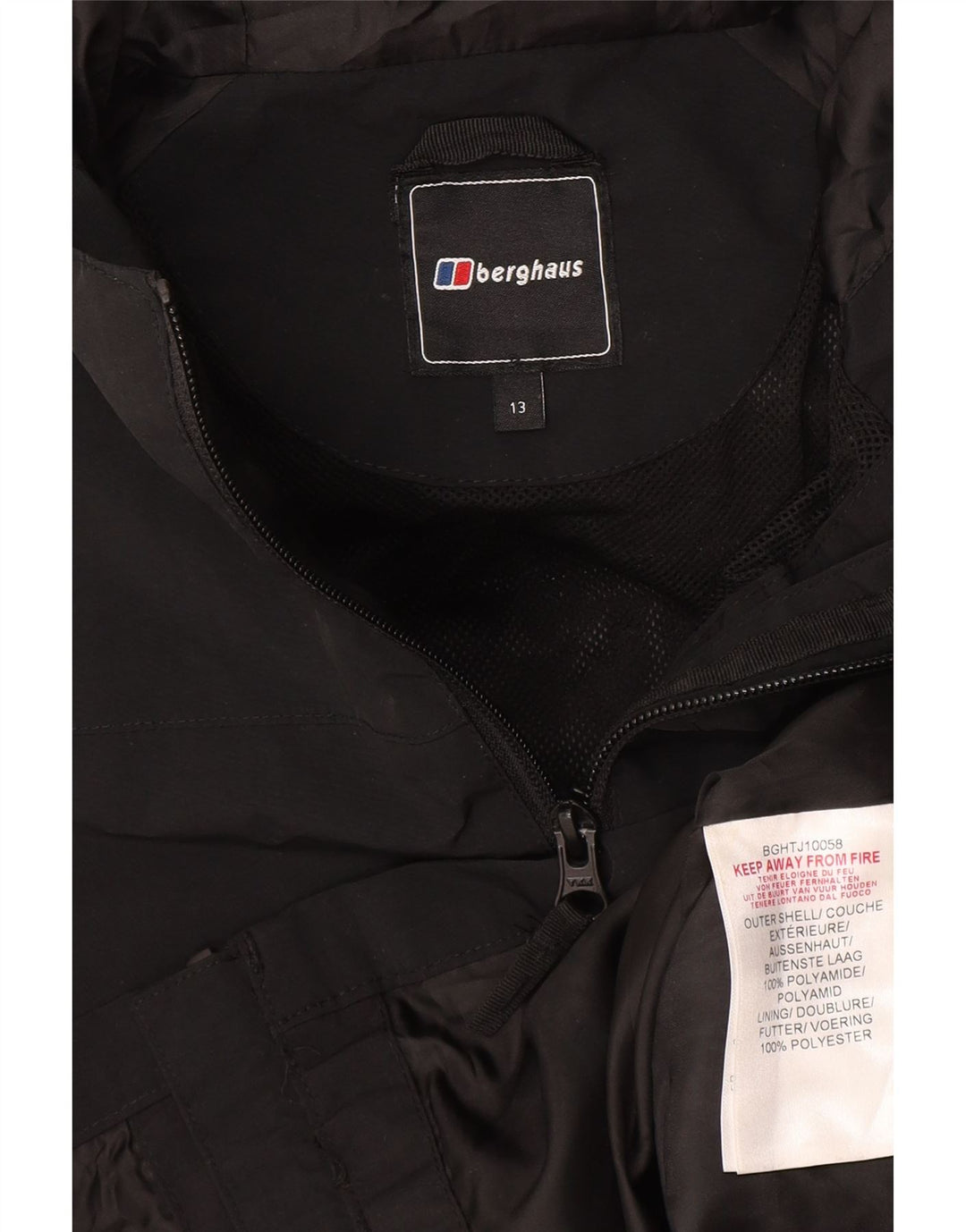 Berghaus Imperméable à Capuche Garçon 12-13 Ans Noir Polyamide