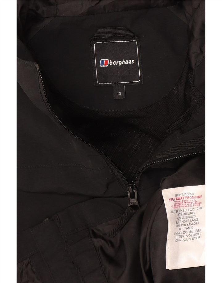 Berghaus Imperméable à Capuche Garçon 12-13 Ans Noir Polyamide