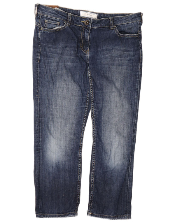 Fat Face Jean court pour femme UK 12 Medium W34 L23 Bleu Coton