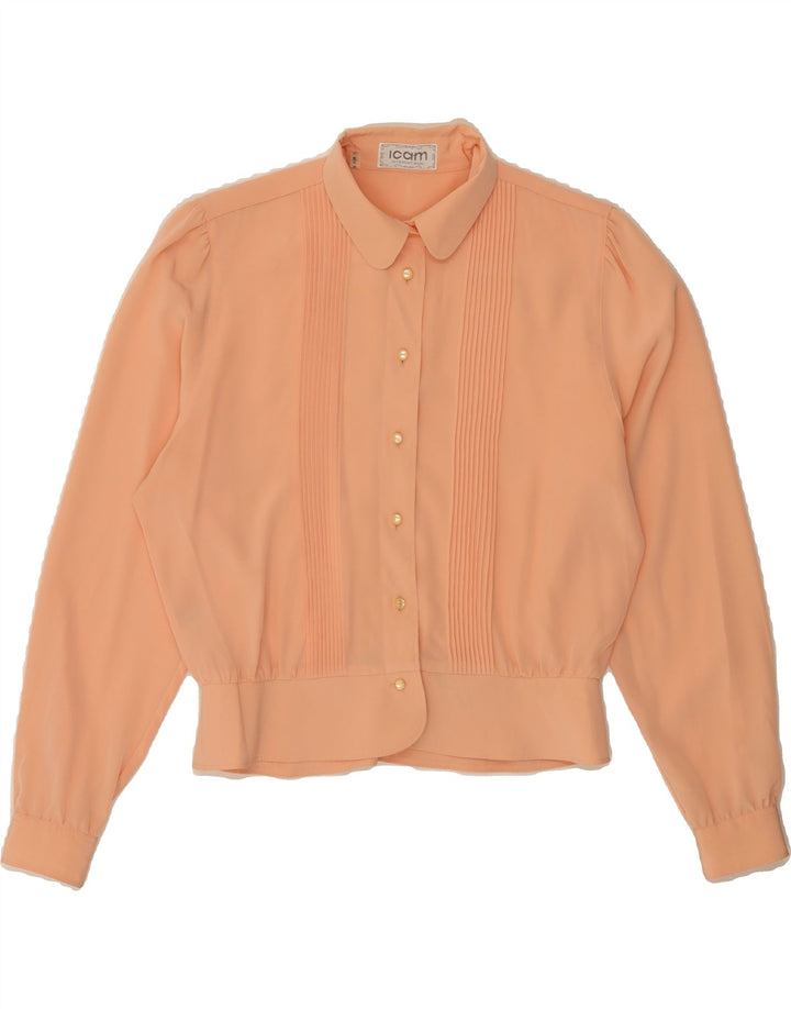 ICAM Womens Shirt Blouse IT 44 Medium Pink Polyester Vintage Icam and Second-Hand Icam from Messina Hembry 