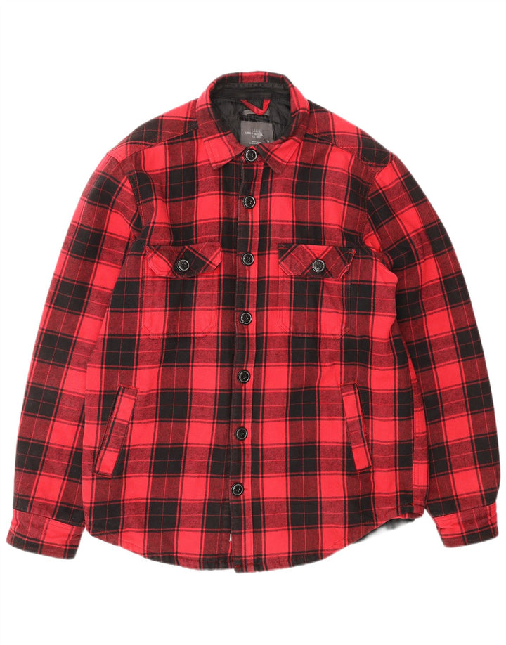 H&M Chemise en flanelle Lumberjack pour hommes, grands carreaux en coton rose