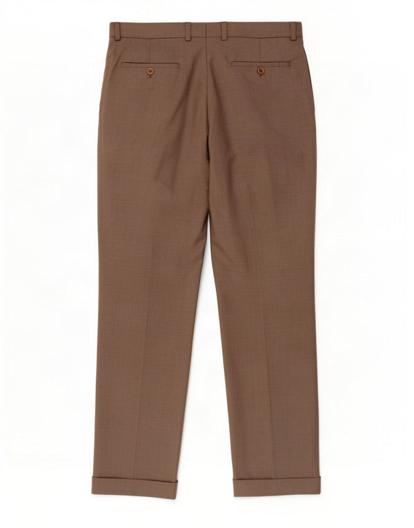 Marks & Spencer Pantalon de costume pour homme W34 L31 en laine marron