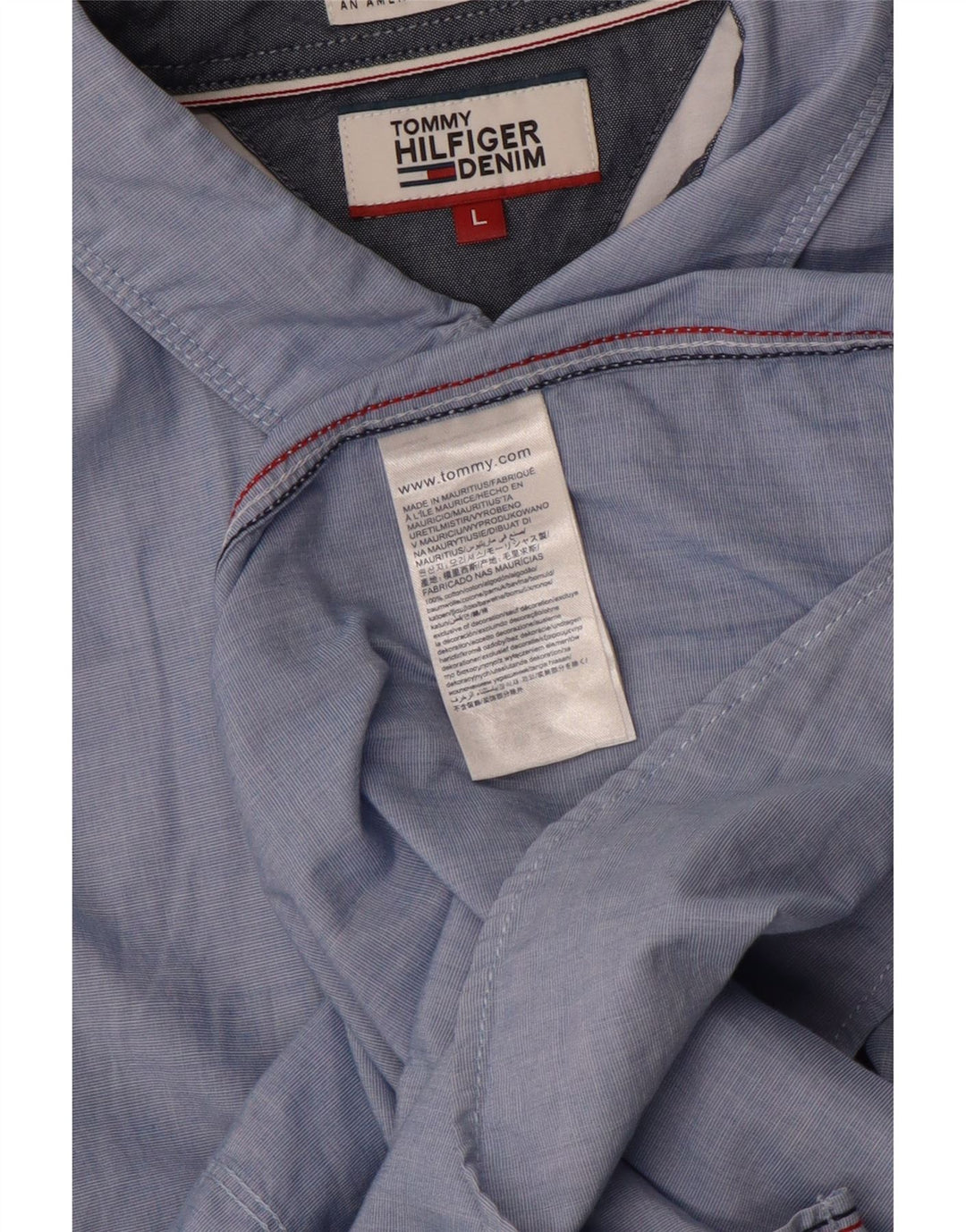 TOMMY HILFIGER Chemise Homme Large Bleu Coton