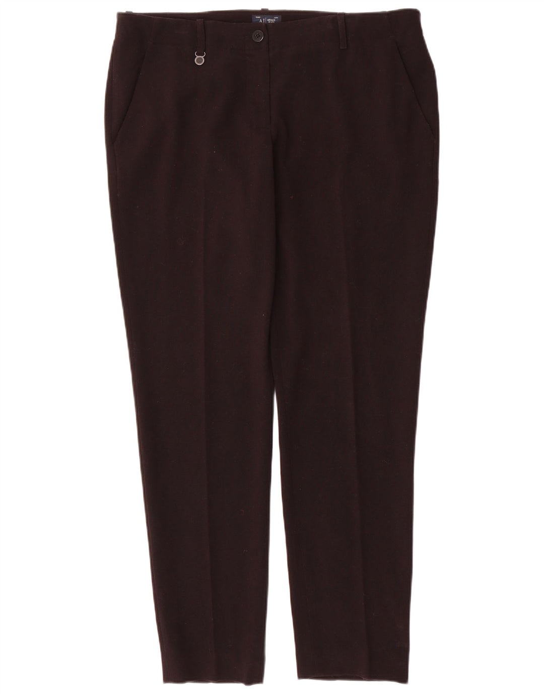 Armani Pantalon Chino Slim Femme IT 48 XL W34 L31 Noir Polyester
