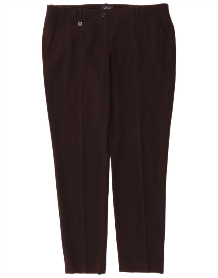 Armani Pantalon Chino Slim Femme IT 48 XL W34 L31 Noir Polyester