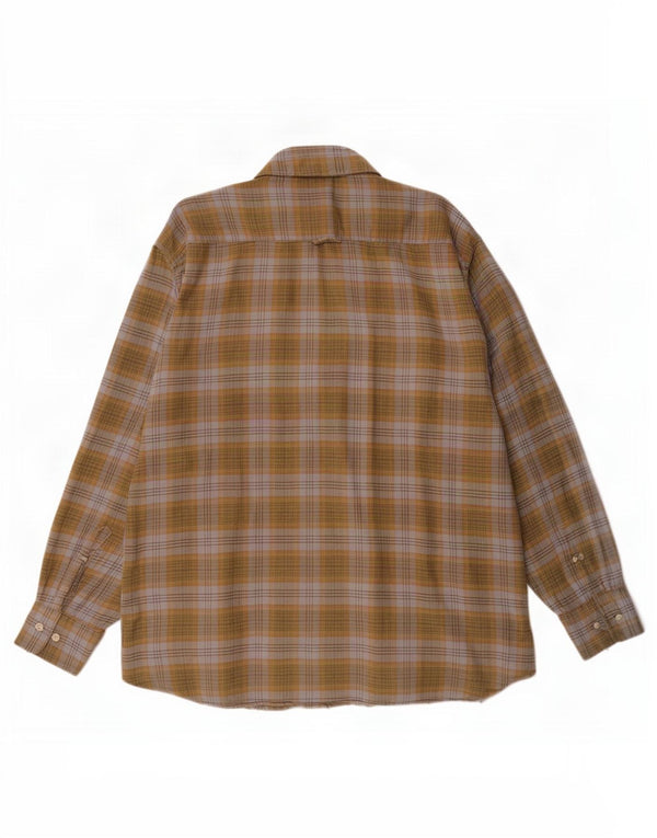 Barbour Chemise en flanelle pour hommes Grand coton à carreaux kaki