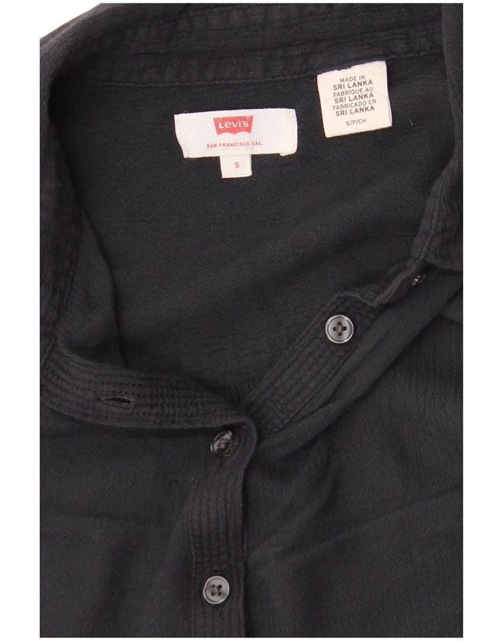 LEVI'S Chemise pull surdimensionnée pour femme UK 10 Small Noir