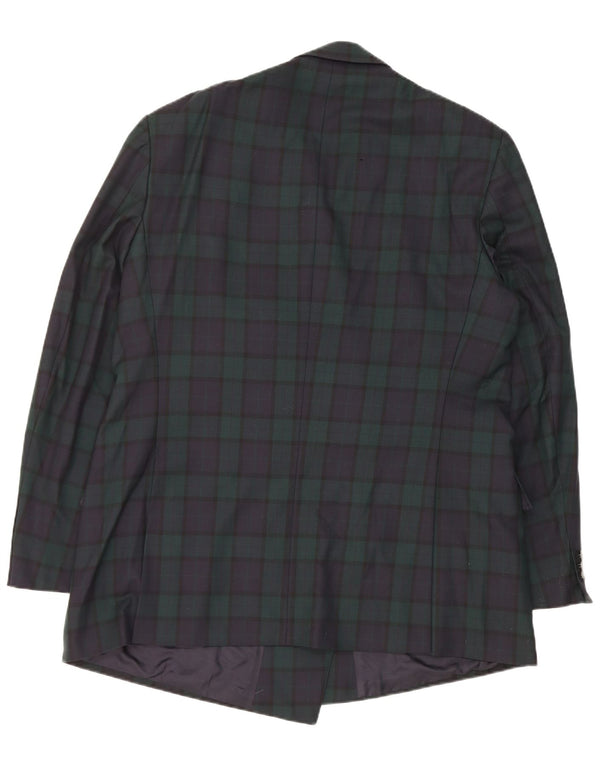 Vittorio Veneto Veste Blazer Femme UK 18 XL Bleu Marine à Carreaux