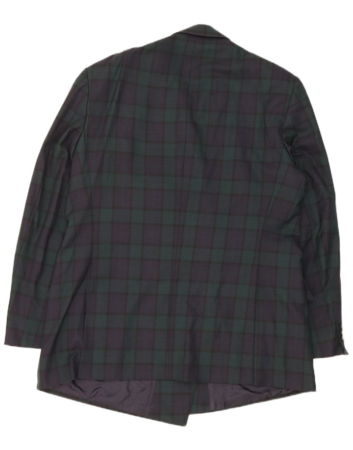 Vittorio Veneto Veste Blazer Femme UK 18 XL Bleu Marine à Carreaux