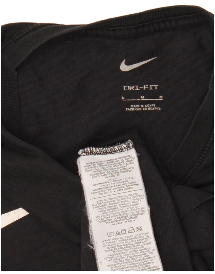 Nike T-shirt Dri Fit pour homme en coton noir moyen