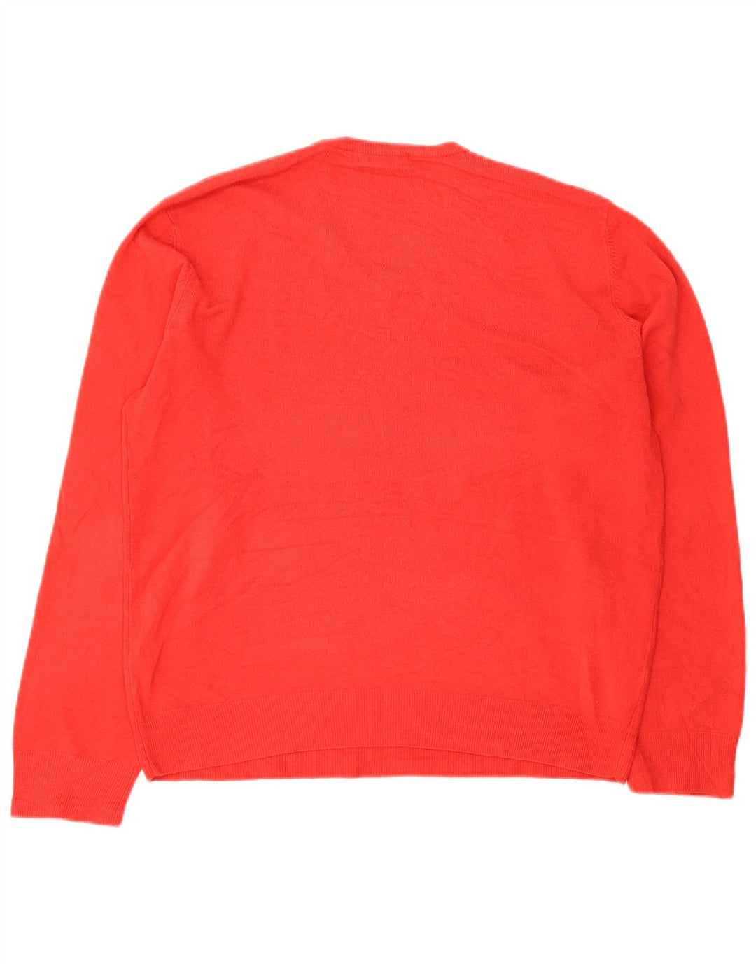 Marks & Spencer Pull à col en V Blue Harbour pour hommes, grand rouge, acrylique