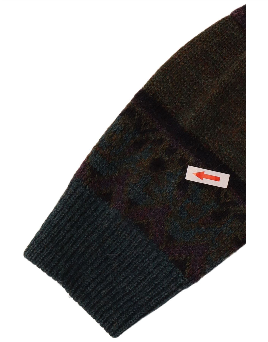 St. Bernard Pull ras du cou pour homme EU 38/40 Vert moyen rétro
