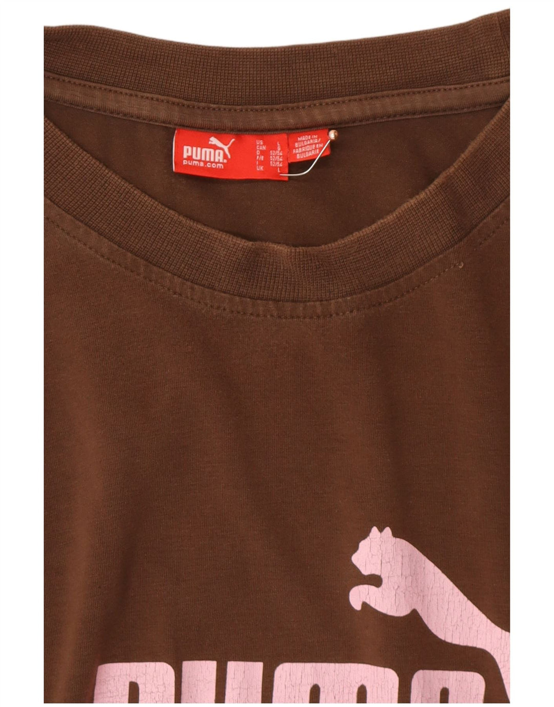 PUMA T-shirt graphique pour hommes, grand, marron