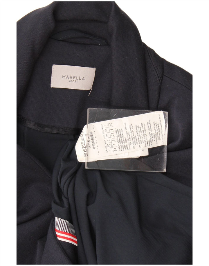 Marella Veste blazer 1 bouton pour femme UK 8 Small Bleu marine Viscose