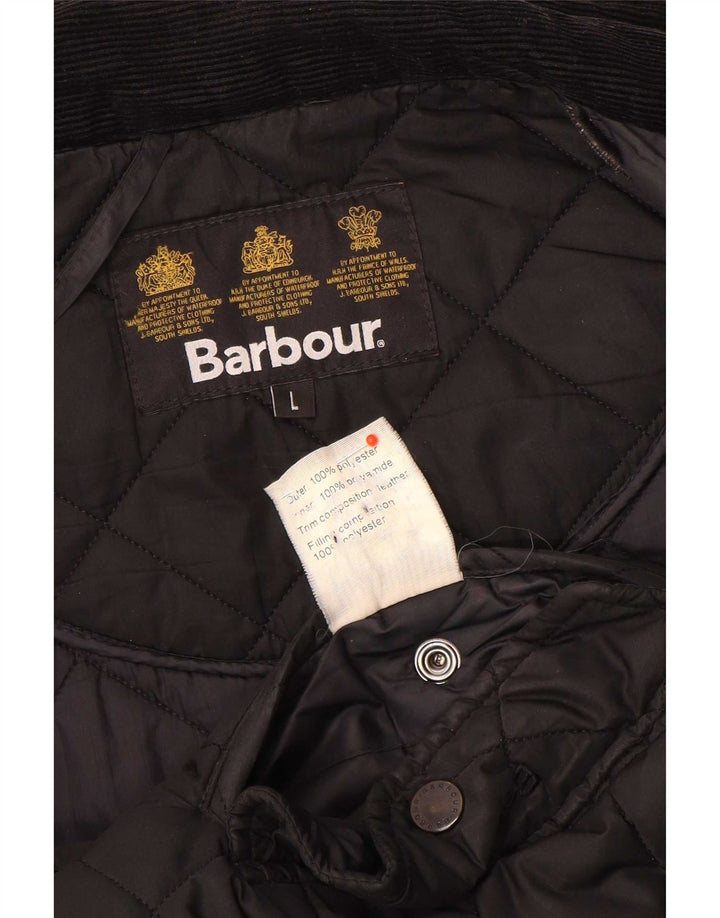 Barbour Veste matelassée pour homme UK 40 Large Noir Polyester