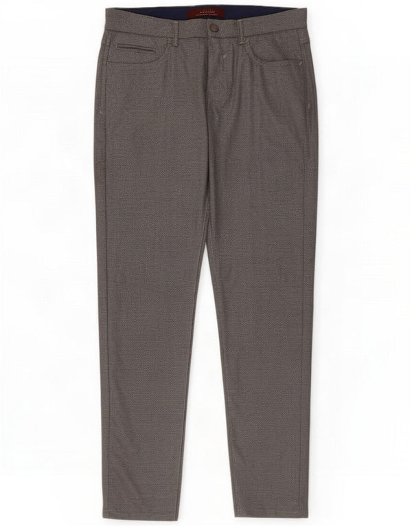 Zara Pantalon décontracté slim pour homme EU 40 Medium W31 L30 Gris Polyester