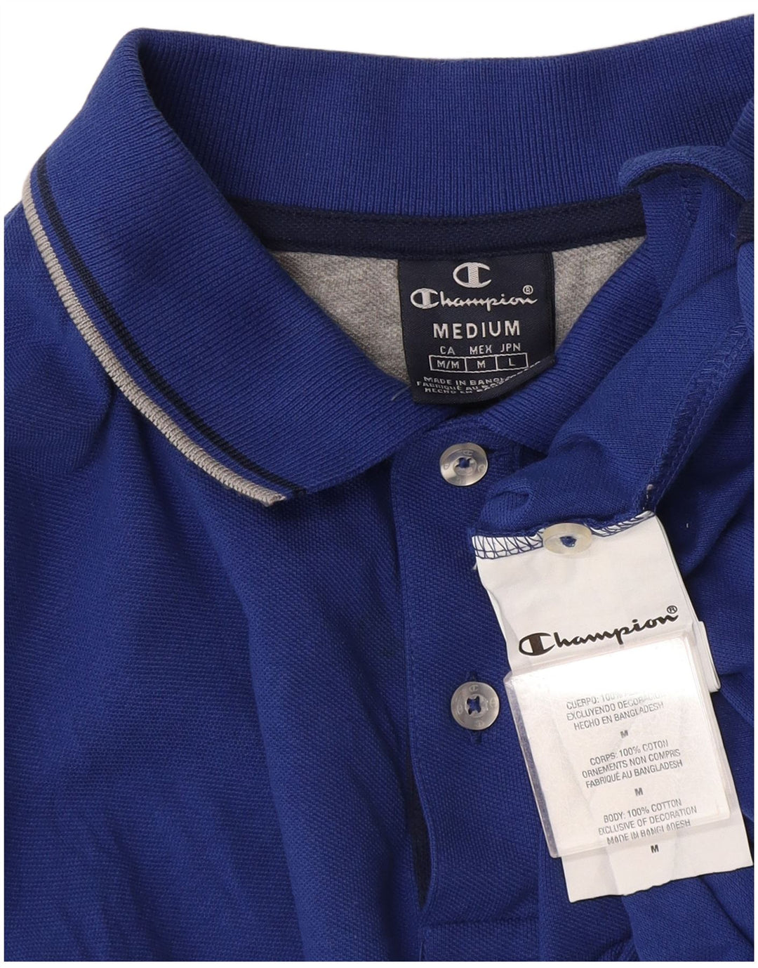 Champion Polo Homme Bleu Moyen Coton