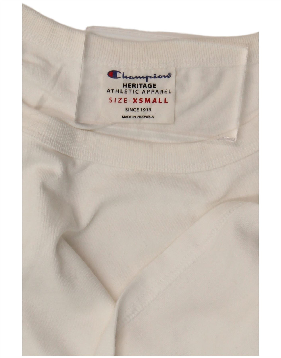 CHAMPION T-shirt oversize Heritage Crop pour femme UK 6 XS Blanc