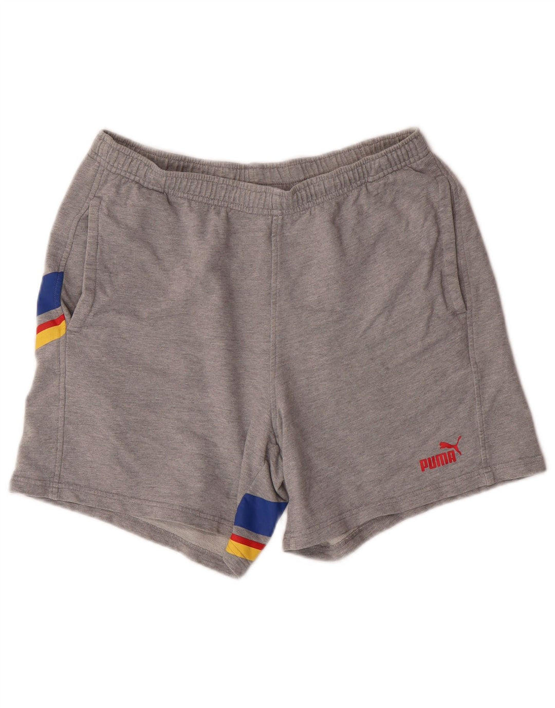 Puma Short de Sport Homme Gris Moyen