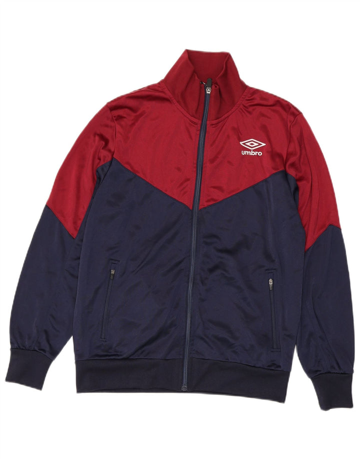 UMBRO Veste de Survêtement Homme Petit Bleu Marine Colorblock Polyester