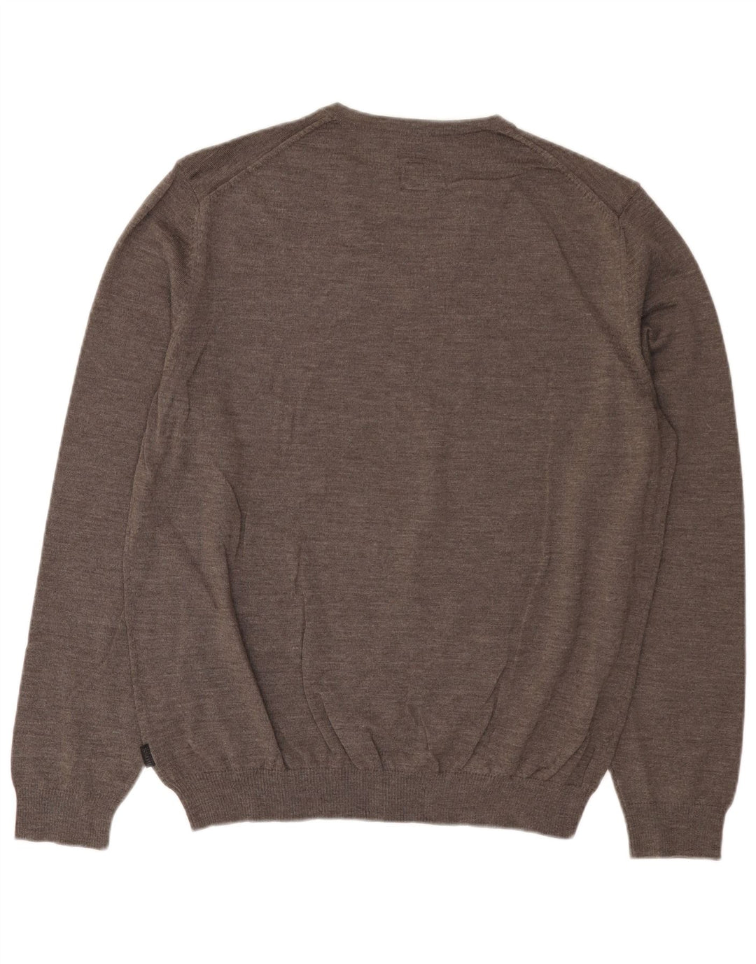 HUGO BOSS Hommes Slim Fit V-neck Jumper Sweater 3XL Gris Laine