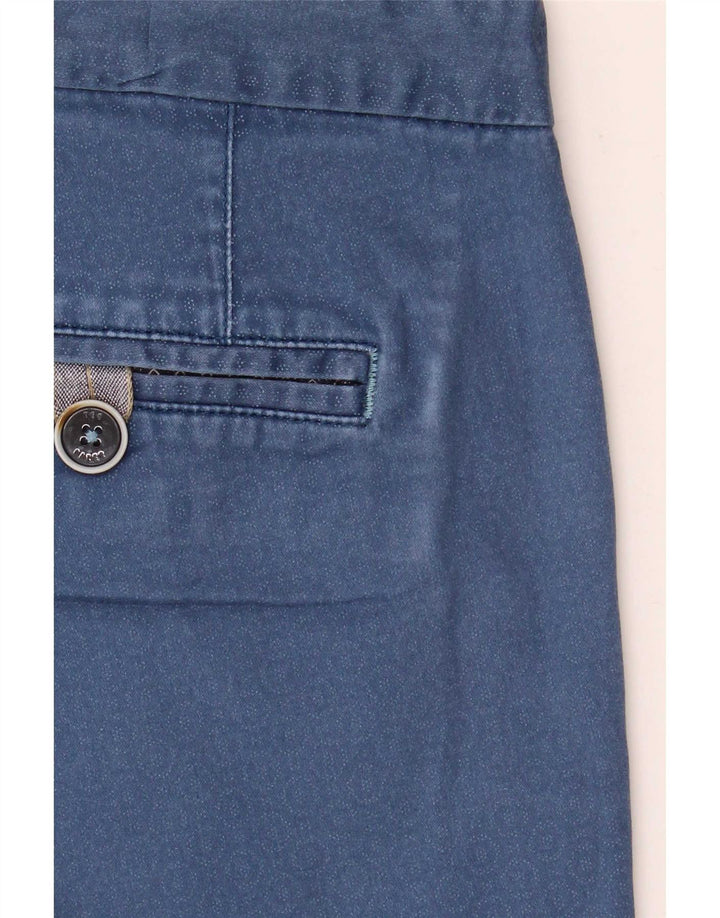 Ted Baker Short Chino Homme W32 Coton Géométrique Bleu Moyen