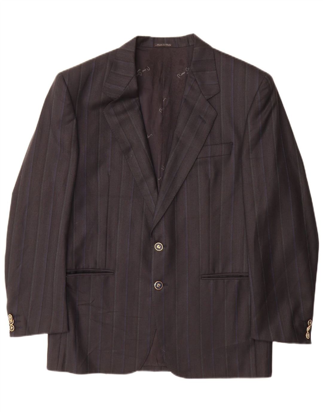 Pierre Cardin Veste Blazer 2 Boutons Homme UK 38 Gris Moyen Rayé