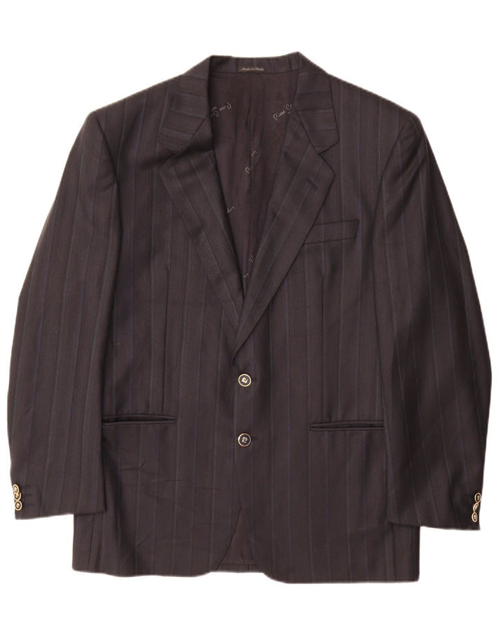 Pierre Cardin Veste Blazer 2 Boutons Homme UK 38 Gris Moyen Rayé