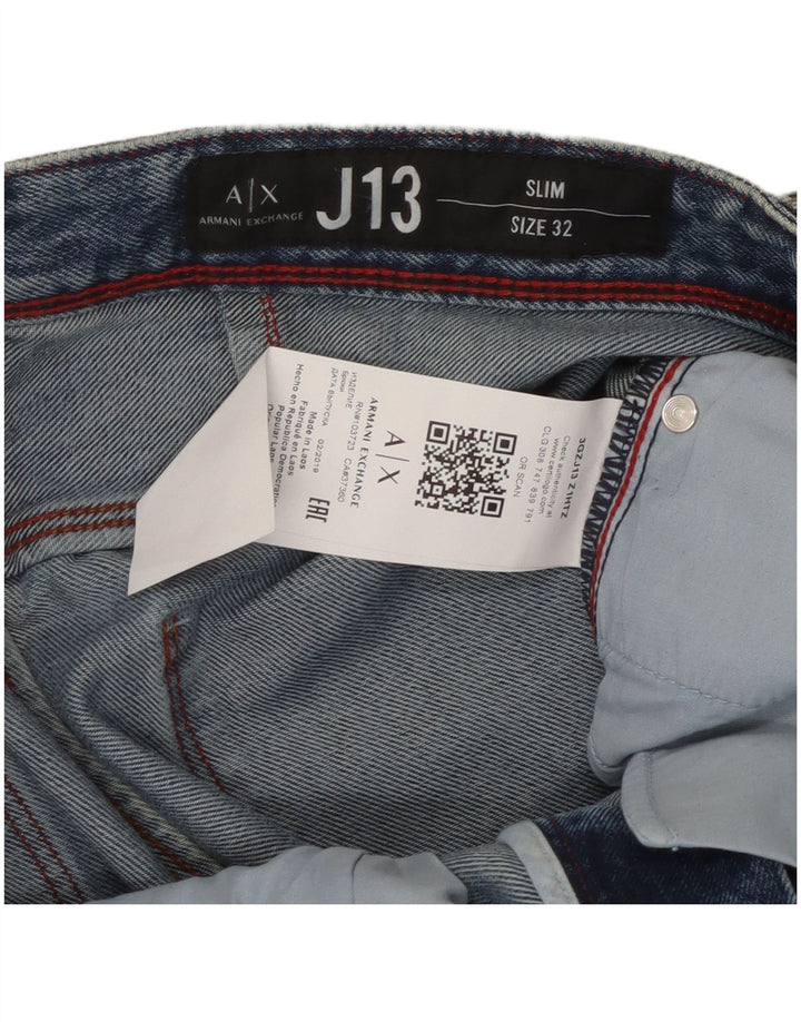 Armani Exchange Jean Slim Homme W32 L32 Bleu Coton