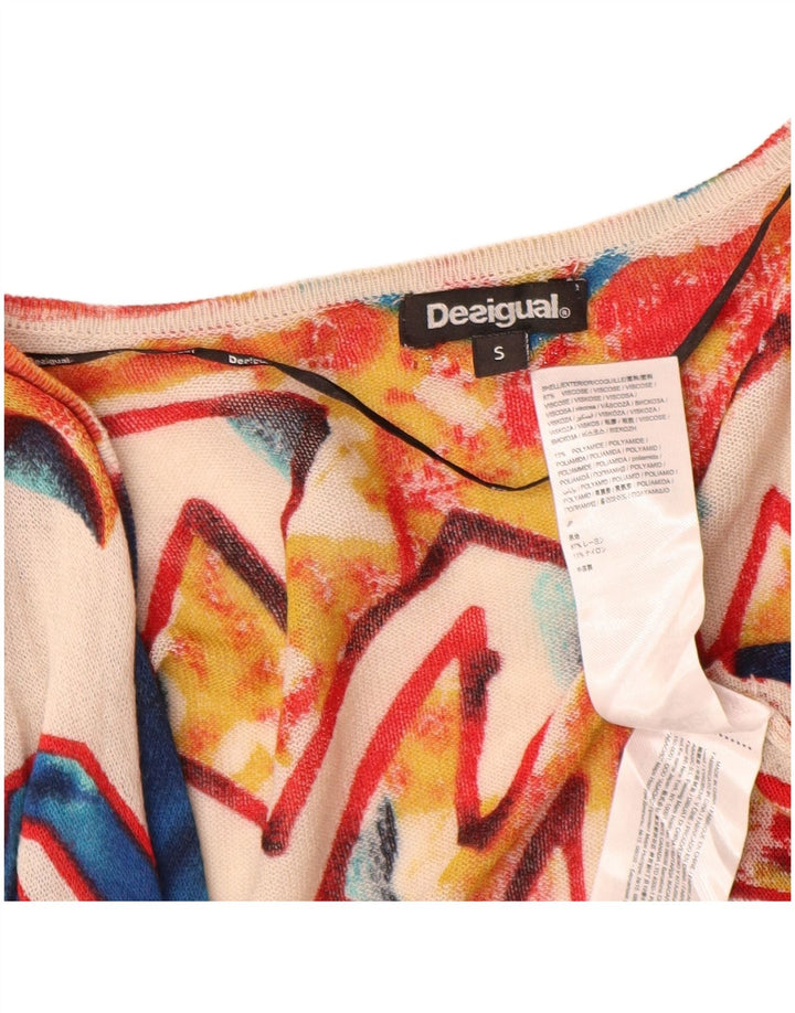 Desigual Cardigan long pour femme UK 10 Small Multicolore