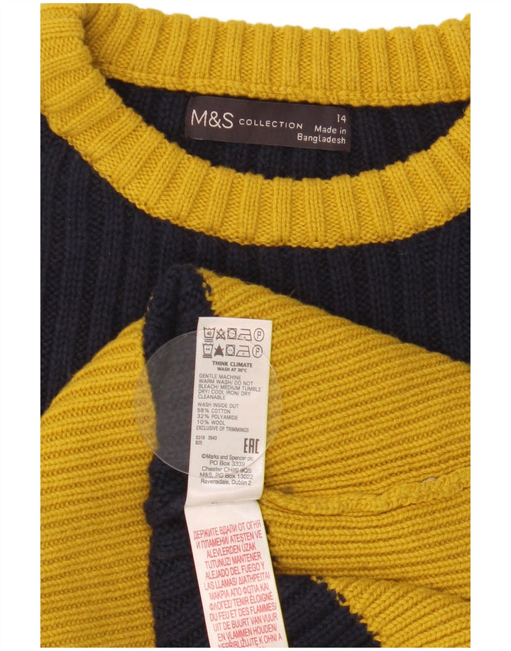 Marks & Spencer Pull ras du cou pour femme UK 14 Medium Multicolore