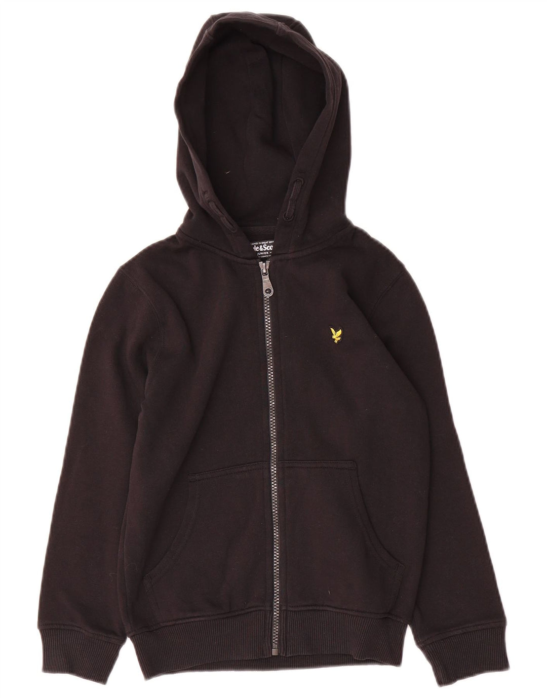 Lyle & Scott Pull à capuche zippé pour garçon 8-9 ans Noir