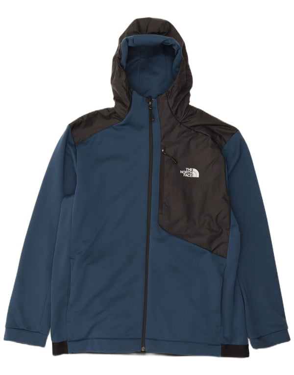 The North Face Pull à capuche zippé pour homme XL Bleu marine Colorblock Polyester
