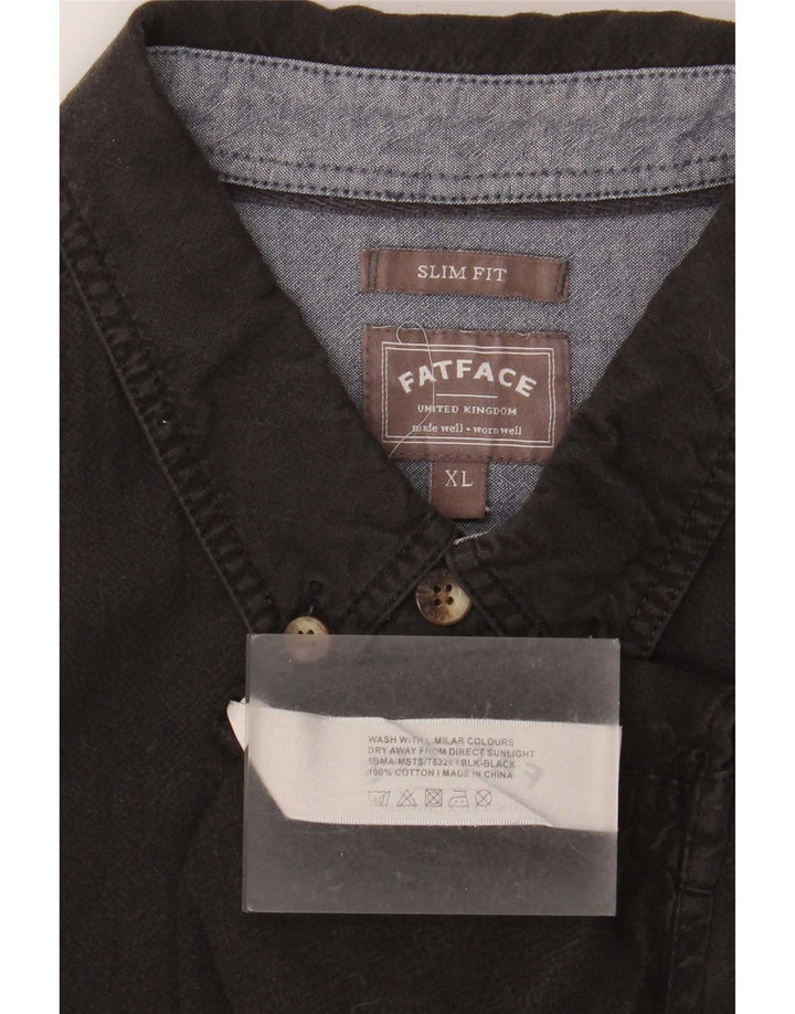 Chemise Slim Fit Homme Fat Face XL Coton Noir